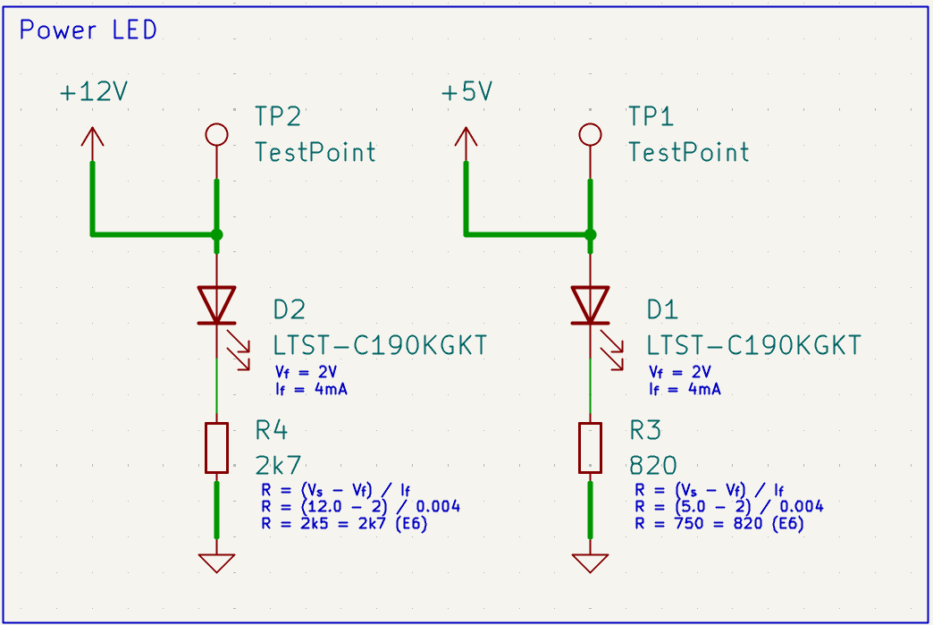 Schematic with LEDs
